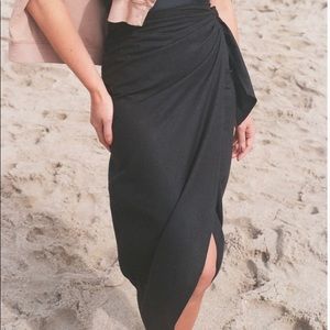Na Nin Bobbie Raw Silk Wrap Skirt M/L